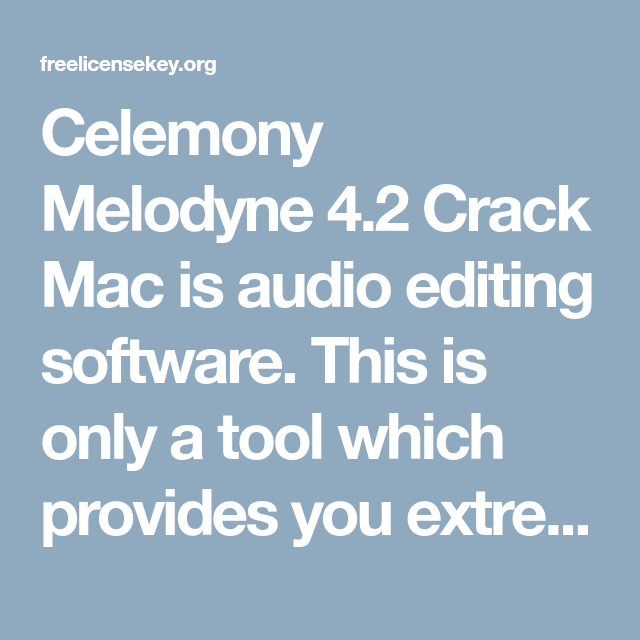 Melodyne crack mac